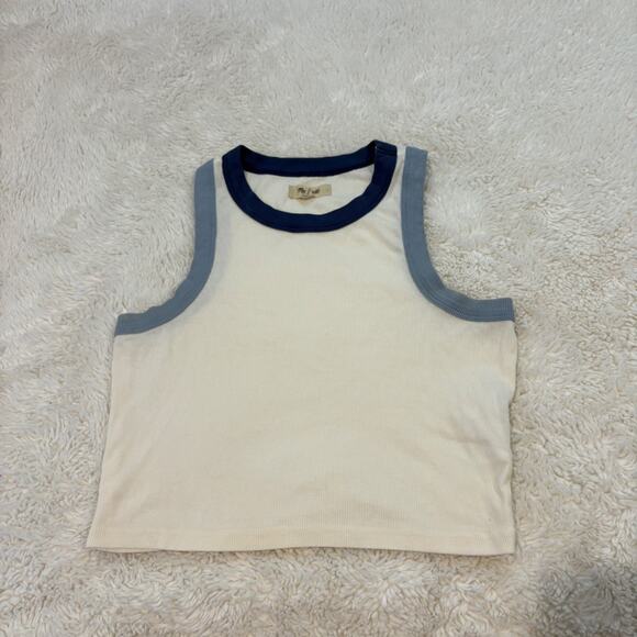 Madewell Tops - Madewell Womens Cropped Tank Colorblock Sz S Casual School College Preppy Chic